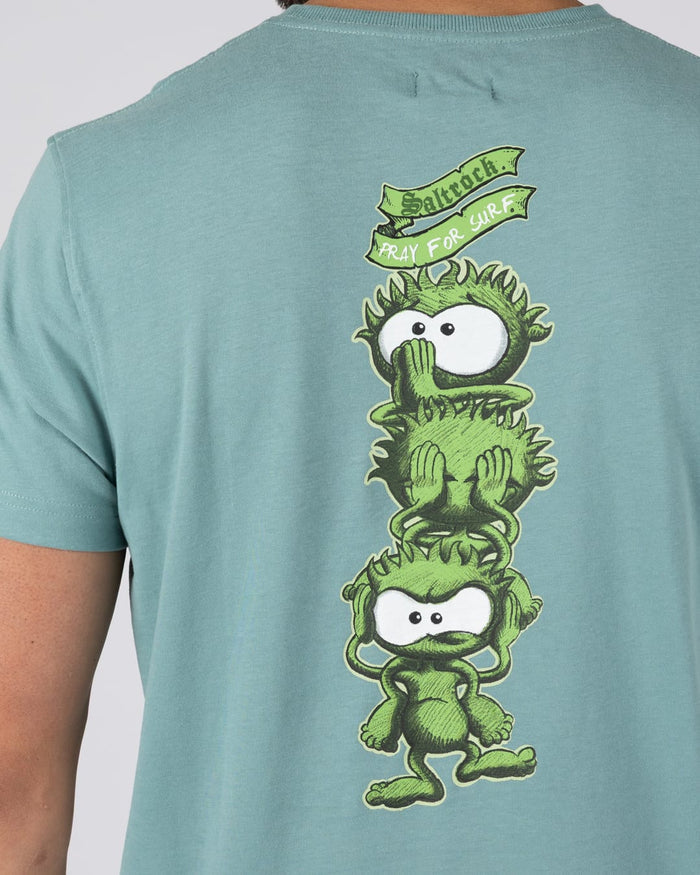 Totem Mens Short Sleeve T-Shirt In Light Blue
