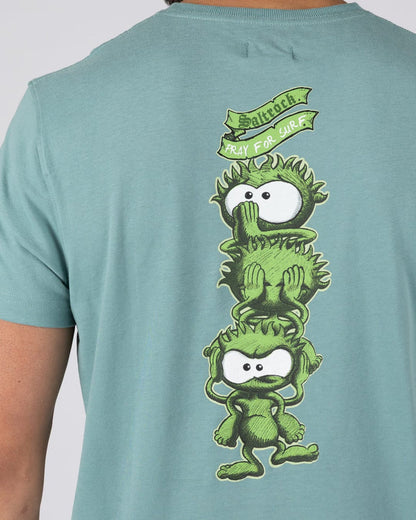 Totem Mens Short Sleeve T-Shirt In Light Blue