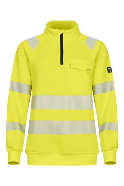 Tranemo vision hi-vis ladies half zip sweatshirt-43842