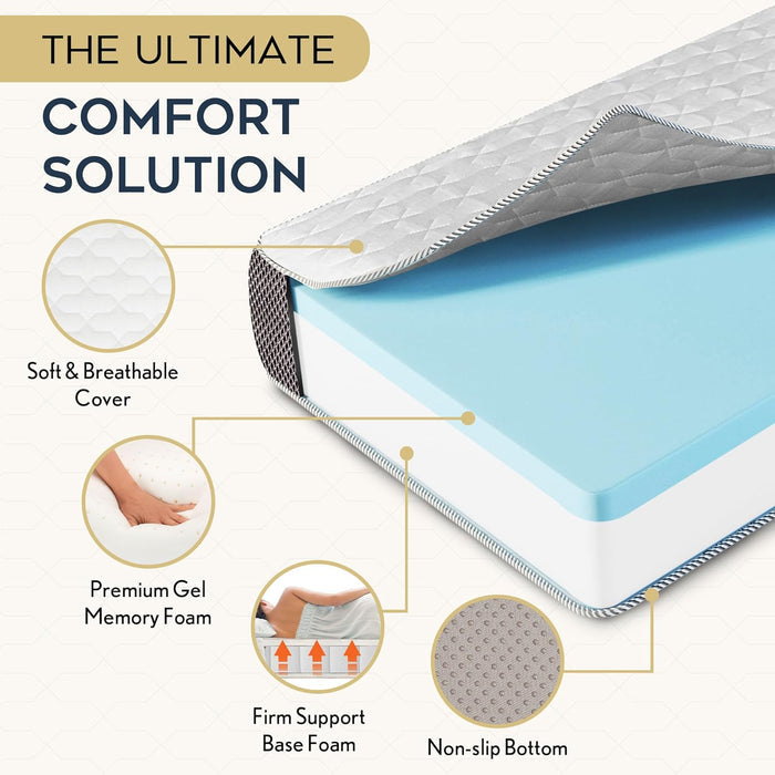 Tri-Fold Single Mattress – Memory Foam Portable Floor Bed