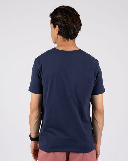 Tribal Stripe Mens Short Sleeve T-Shirt in Blue