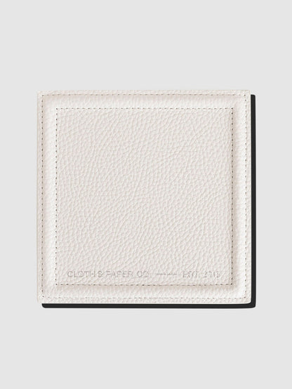 Trinket Tray, Le Blanc, Cloth and Paper. Tray displayed on a neutral background.