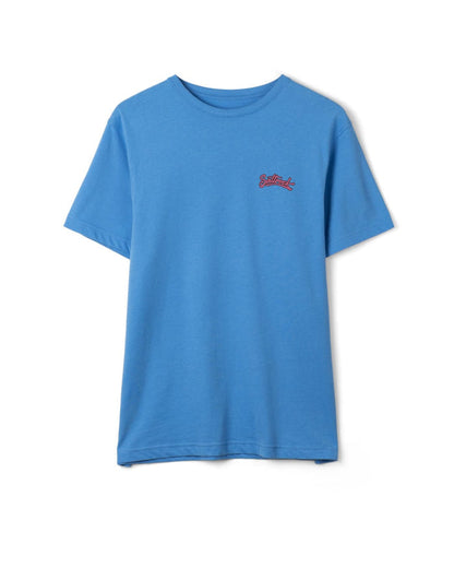 Tropical Skull Mens Short Sleeve T-Shirt In Bright Blue