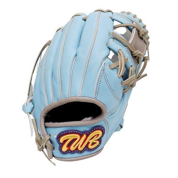 TWB U10 Steer Cowhide 11 inch Infielder Glove - Skyblue/Grey #6