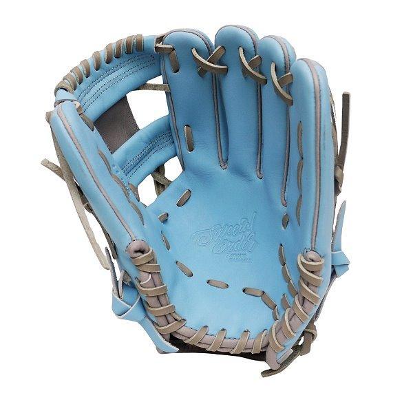 TWB U10 Steer Cowhide 11 inch Infielder Glove - Skyblue/Grey #7