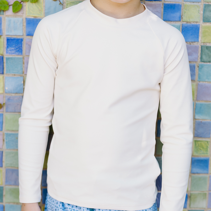unisex cream rashguard