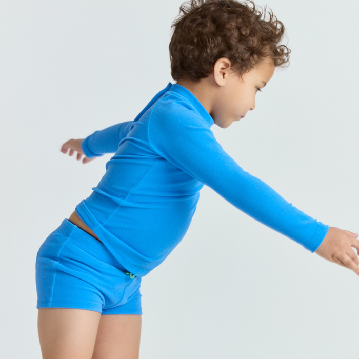 unisex deep sea blue terry rashguard