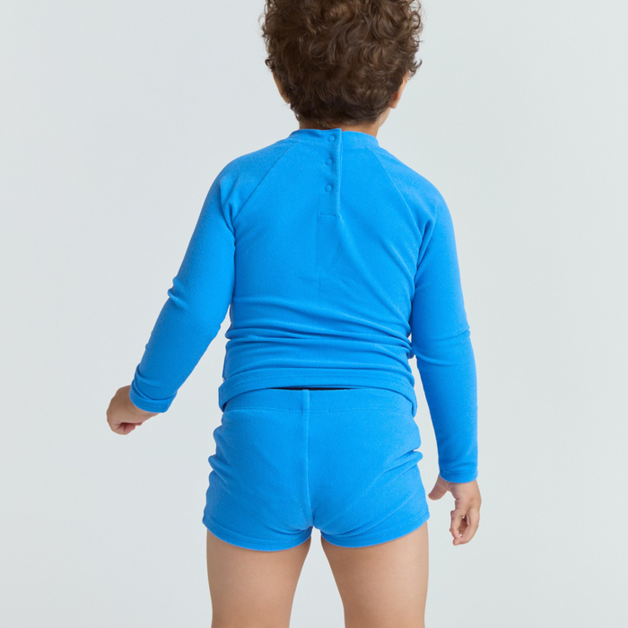 unisex deep sea blue terry rashguard