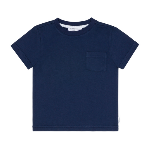 unisex navy pocket tee