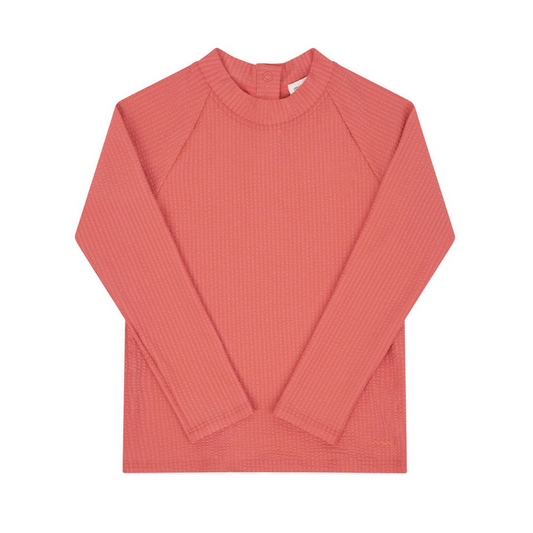 unisex sailor red seersucker rashguard