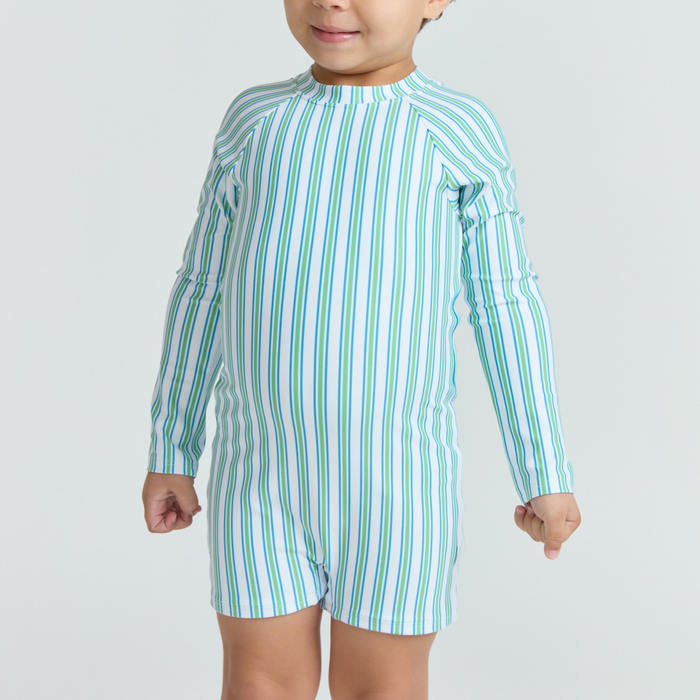 unisex tamarin stripe rashguard one piece