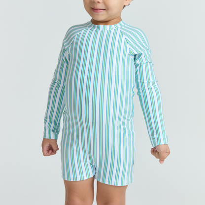 unisex tamarin stripe rashguard one piece