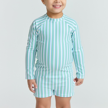 unisex tamarin stripe rashguard one piece