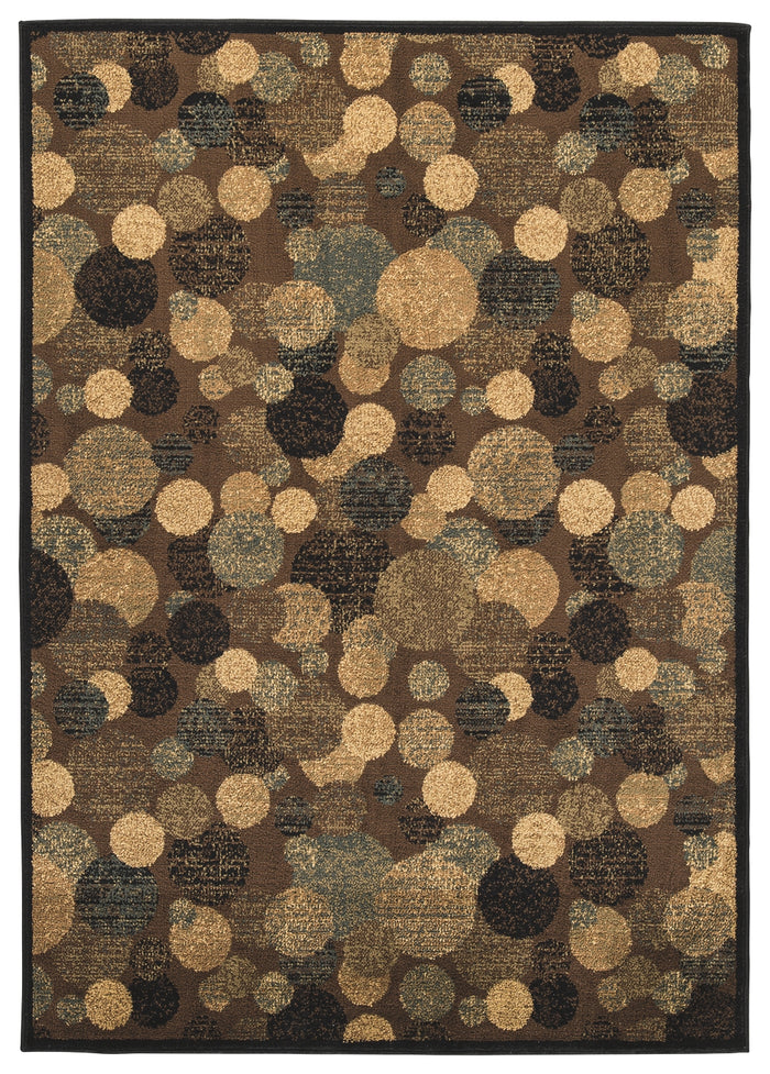 Vance R402142 BrownCream Medium Rug