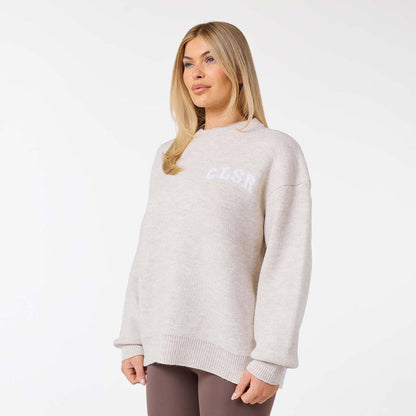 Varsity CLSR Knit Crew Neck | Oatmeal