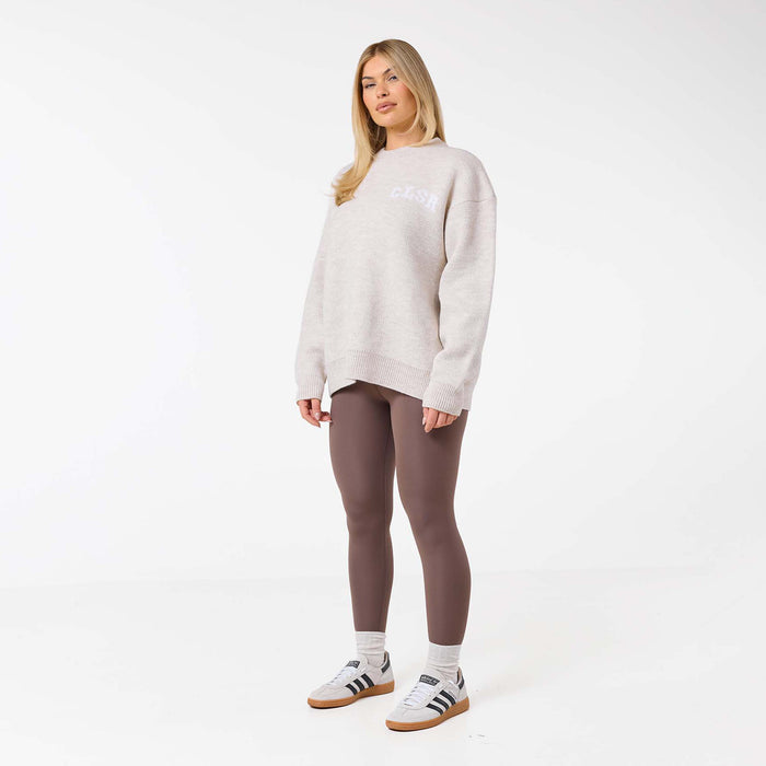 Varsity CLSR Knit Crew Neck | Oatmeal