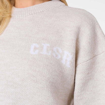 Varsity CLSR Knit Crew Neck | Oatmeal