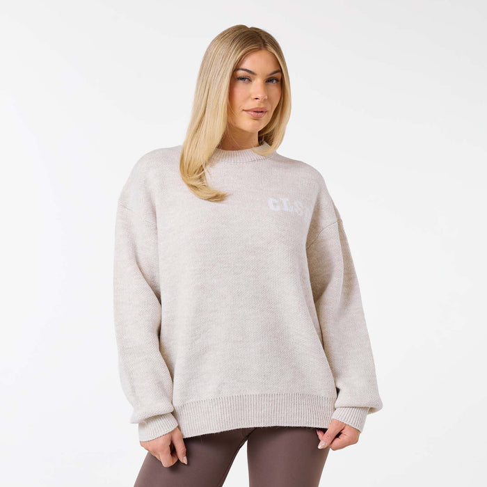 Varsity CLSR Knit Crew Neck | Oatmeal