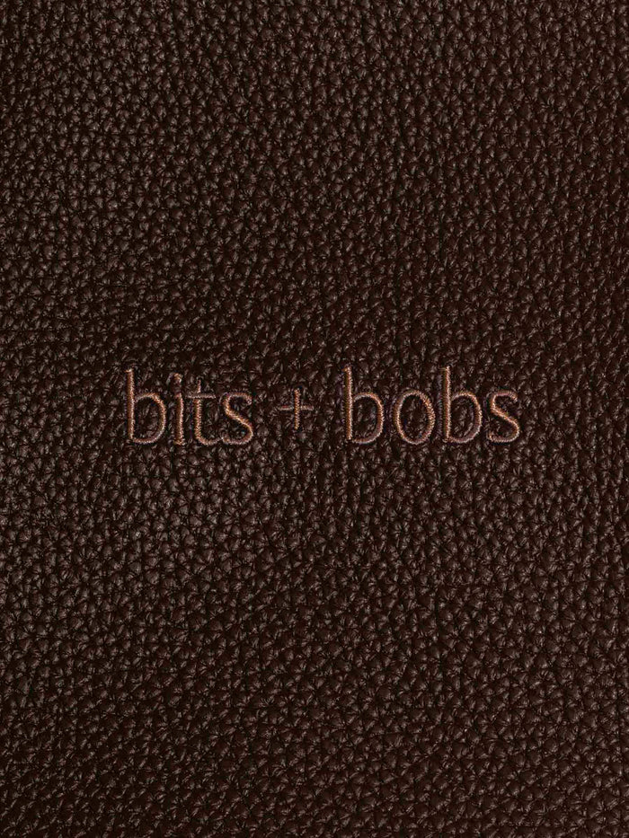 Closeup of "bits and bobs" text.