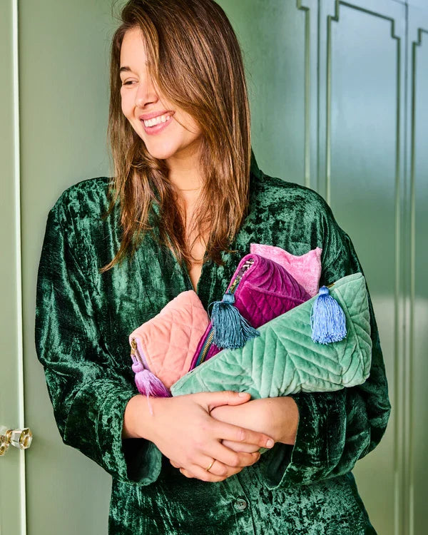 VELVET COSMETIC PURSE in Sherbet from the amazing range of Kip & Co products