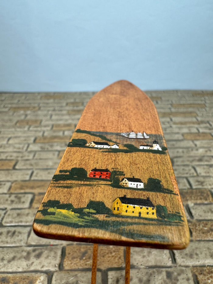 Vintage Artisan Handmade Hand Painted Ironing Board