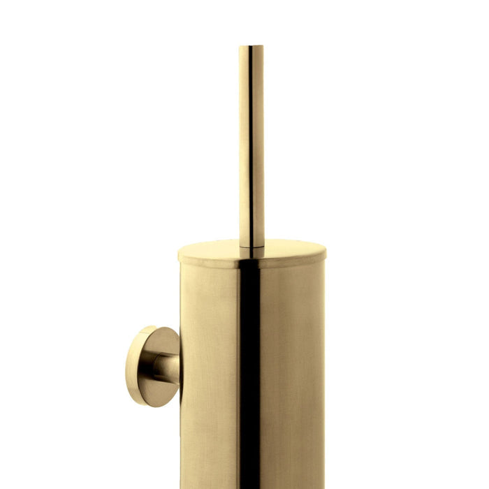 VOS Wall Mounted Toilet Brush Holder - Brushed Brass Bathroom Accessories JTP.