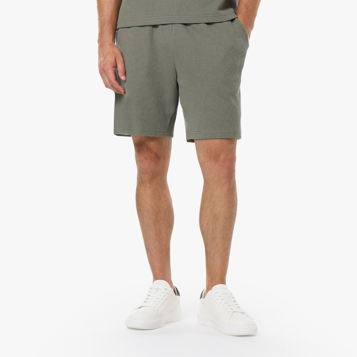 Waffle Knit Polo Twinset | Olive