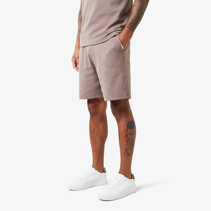Men's Brown Waffle Knit Short  Closure London  Front View