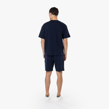 Waffle Knit T-Shirt | Dark Navy