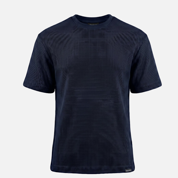 Waffle Knit T-Shirt | Dark Navy