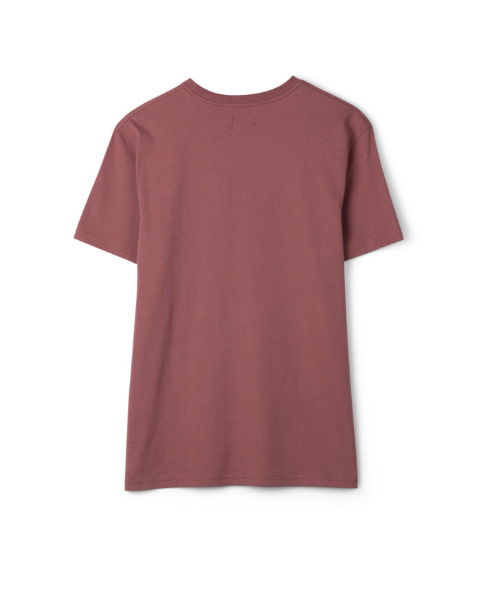 Waiting Tide Mens Short Sleeve T-Shirt in Dark Pink