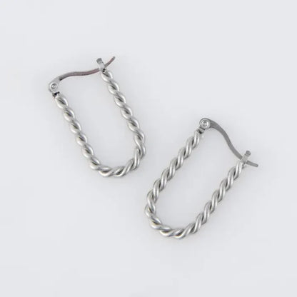 Waterproof Twisted Hoop Earrings