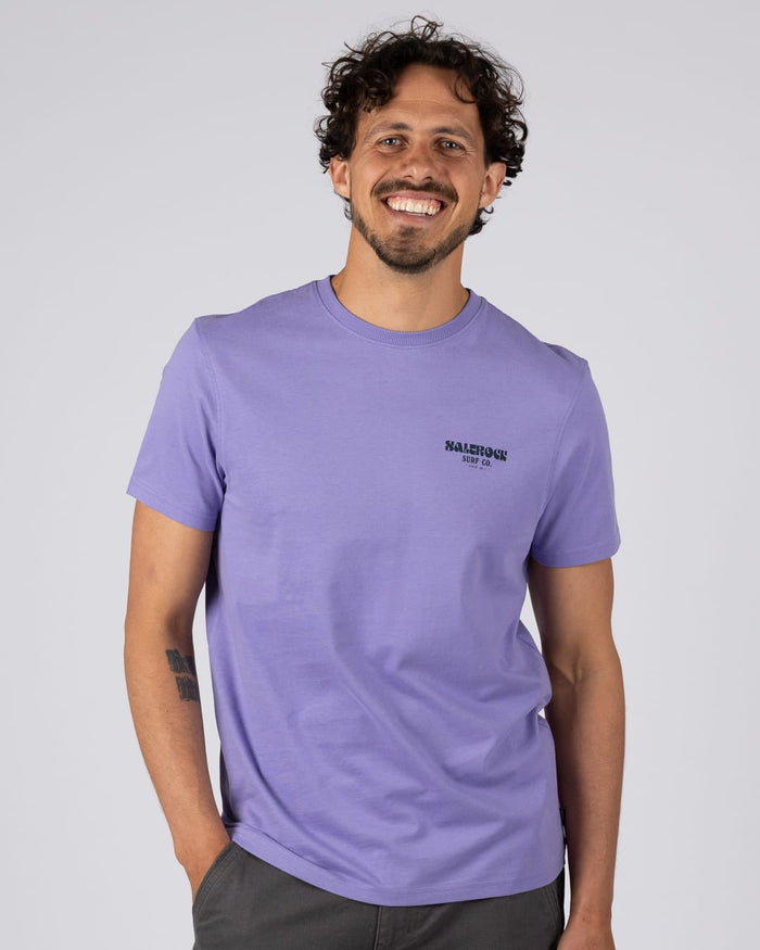 Waves Roll Mens Short Sleeve T-Shirt In Purple
