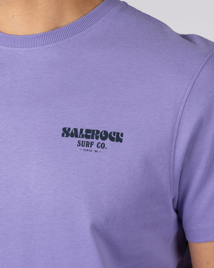 Waves Roll Mens Short Sleeve T-Shirt In Purple