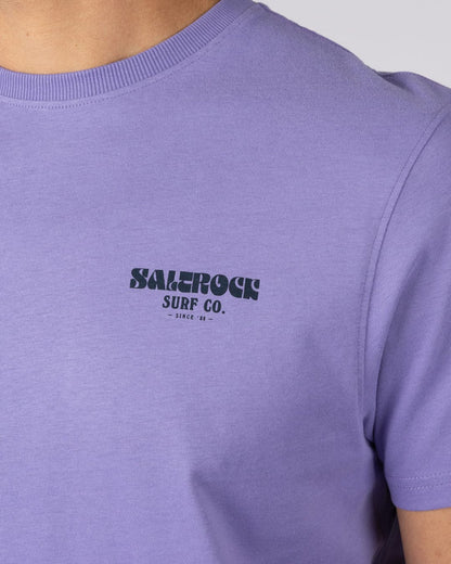 Waves Roll Mens Short Sleeve T-Shirt In Purple