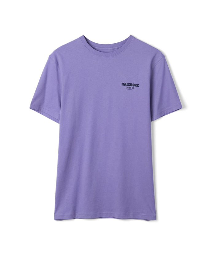 Waves Roll Mens Short Sleeve T-Shirt In Purple
