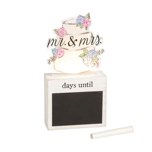 Wedding LED Light Countdown Chalkboard Display