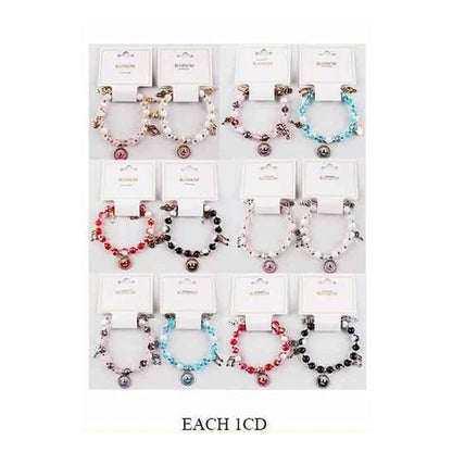 Whimsical Beaded Charm Bracelet – Musical Note & Celestial Motif (IBR-3896)