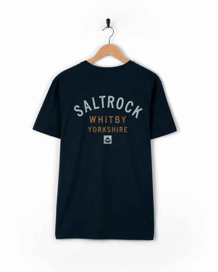 Whitby Mens Location T-Shirt in Blue