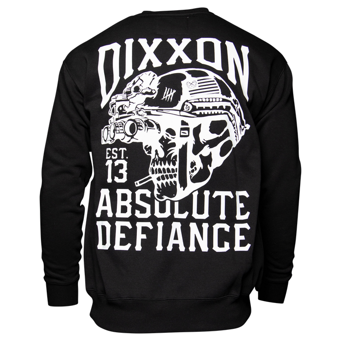 White Absolute Defiance Crewneck Sweatshirt - Black | Dixxon Flannel Co.