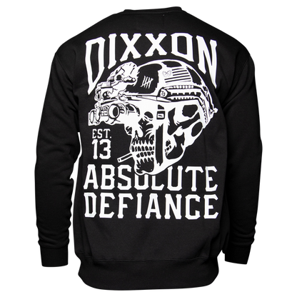 White Absolute Defiance Crewneck Sweatshirt - Black | Dixxon Flannel Co.