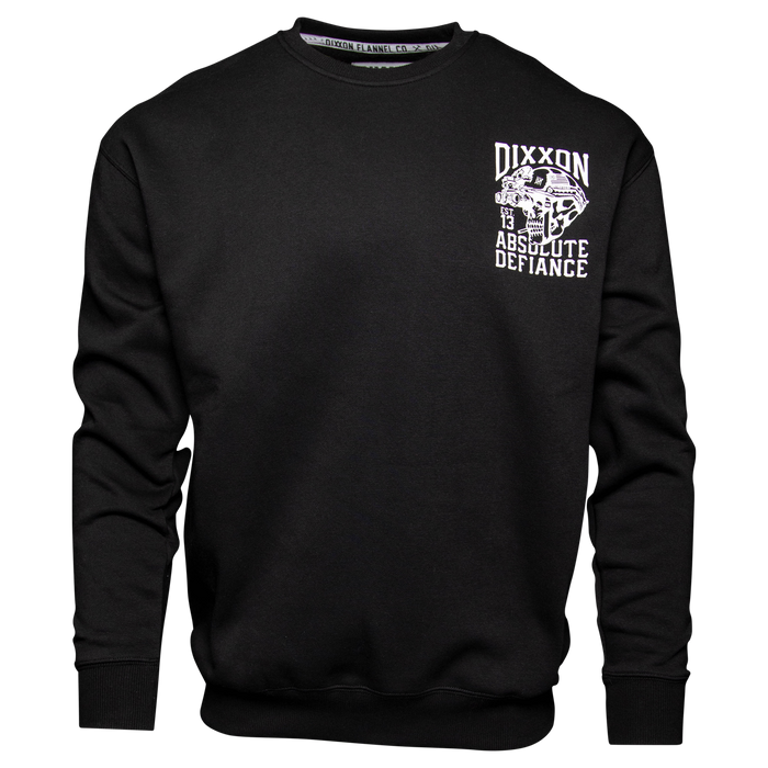 White Absolute Defiance Crewneck Sweatshirt - Black | Dixxon Flannel Co.