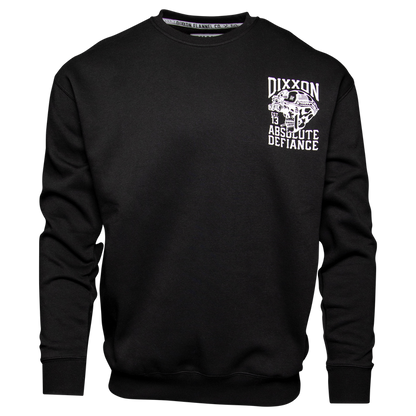 White Absolute Defiance Crewneck Sweatshirt - Black | Dixxon Flannel Co.