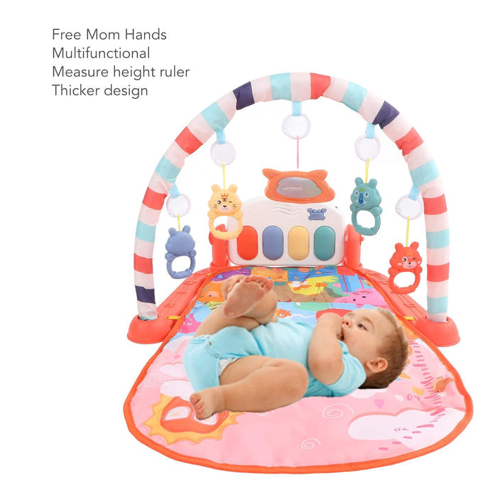 White Whale Baby Gym Play Mat, Play Piano Gym with Music and Lights, Tummy Time Mat Toys, Learning Sensory Baby Playmat, Musical Activity Center Gifts for Newborn, Toddler, Infants (Green)