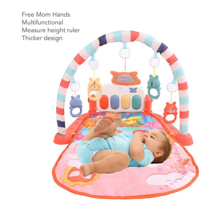 White Whale Baby Gym Play Mat, Play Piano Gym with Music and Lights, Tummy Time Mat Toys, Learning Sensory Baby Playmat, Musical Activity Center Gifts for Newborn, Toddler, Infants (Green)