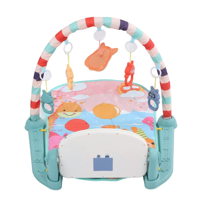 White Whale Baby Gym Play Mat, Play Piano Gym with Music and Lights, Tummy Time Mat Toys, Learning Sensory Baby Playmat, Musical Activity Center Gifts for Newborn, Toddler, Infants (Green)