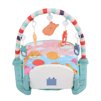 White Whale Baby Gym Play Mat, Play Piano Gym with Music and Lights, Tummy Time Mat Toys, Learning Sensory Baby Playmat, Musical Activity Center Gifts for Newborn, Toddler, Infants (Green)