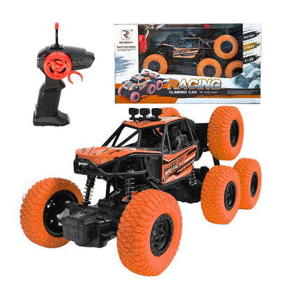 White Whale High Speed Remote Control Monster Racing Car Rechargeable Rock Climbing 8 Wheel 1:18 Scale Off Road Truck  (Multi Color)