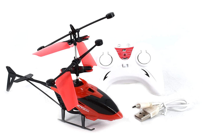 White Whale Remote Control Helicopter and Hand Sensor Charging Helicopter Toys with 3D Light Toys