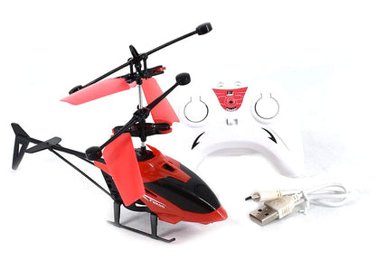 White Whale Remote Control Helicopter and Hand Sensor Charging Helicopter Toys with 3D Light Toys